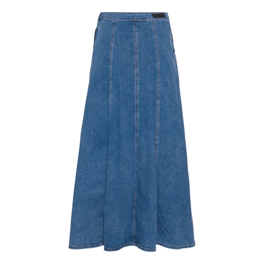 Puk A-skirt long dess.1166 color 13 blue denim